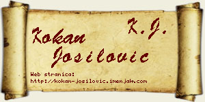 Kokan Jošilović vizit kartica